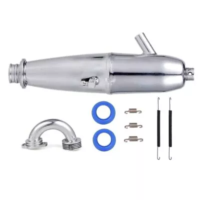 Aluminum Exhaust Muffler Pipe Tubing & Header For 1/8 Nitro Gas Engine RC Buggy • $17.24