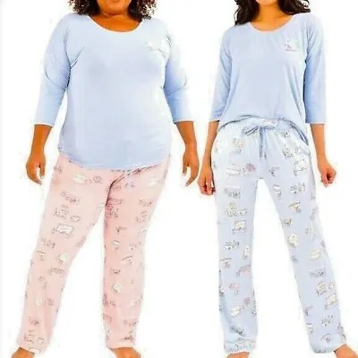 Munki Munki Ladies 3 Piece Pajama Set Multi Print Size XS Z2 • $24.99