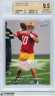 POP 1: Matt Flynn RC BGS 9.5: 2008 Upper Deck Rookie Card • $29.99