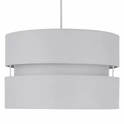 Easy Fit Ceiling Pendant Light Shade 30cm Fabric Drum Modern Lightshades • £14.99