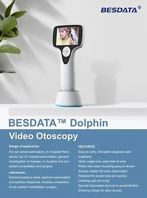 Besdata Handheld Portable Video Otoscope ENT Diagnostic 3 Inch LCD Display USB • $1300