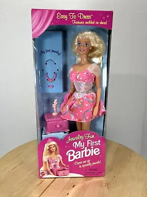 My First BARBIE Jewelry Fun Mattel 16005 EASY TO DRESS Doll 1996 Vintage Blonde • $24.99