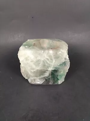 Green Fluorite Quartz Crystal Candle Holder READ DESCRIPTION  • $17.99