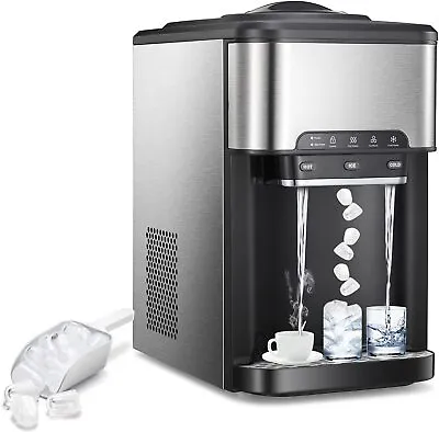 $279.99 • Buy 3 In 1 Countertop Water Cooler Dispenser Ice Maker W/Ice Block 4 LBS Ice Storage