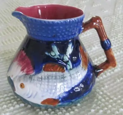Shorter And Sons Majolica Staffordshire England 4.5  Fish Pitcher • $60