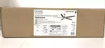 Home Decorators Highstone 70 In. Brushed Nickel Ceiling Fan With Remote (OPEN) • $177.99