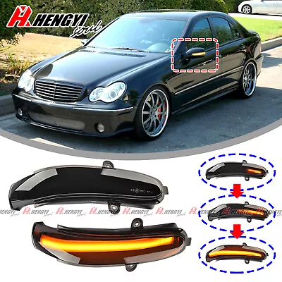 For 2000-2007 Mercedes C-Class W203 S203 Sequential LED Mirror Turn Signal Light • $26.99