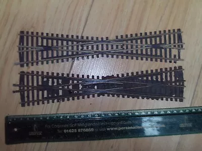 Pair Of Peco Long Nickel Silver Crossovers For Hornby OO Gauge Sets - Playworn. • £5