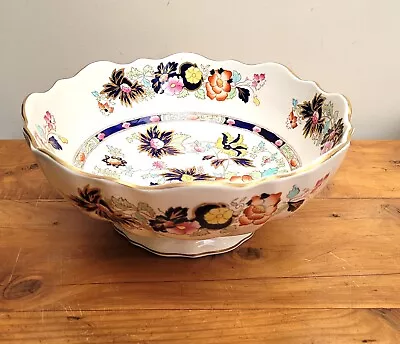 Vintage Masons Mandarin Footed Fruit Bowl Ironstone China • £40