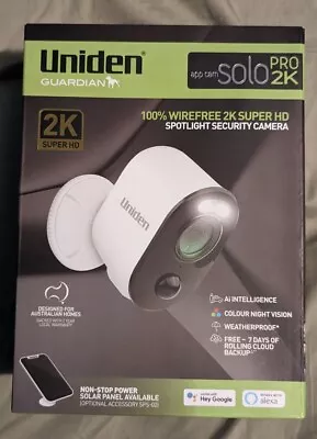 UNIDEN APP CAM SOLO PRO 2K - 2K HD Spotlight Camera  Single • $180