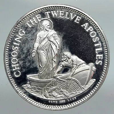 CHOOSING THE TWELVE APOSTLES Christian Jesus Christ Proof Silver Medal I90793 • $198.80