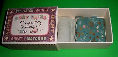 Maileg Baby Twins Match Factory Bed Box! No Mice! • $12