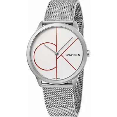 Mens Wristwatch CK CALVIN KLEIN MINIMAL K3M51152 Steel Mesh Gray SWISS MADE • $245