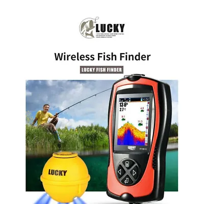 LUCKY Portable Sonar Fish Finder Attractive Lamp 45M Depth Detector Echo Sounder • $79.99