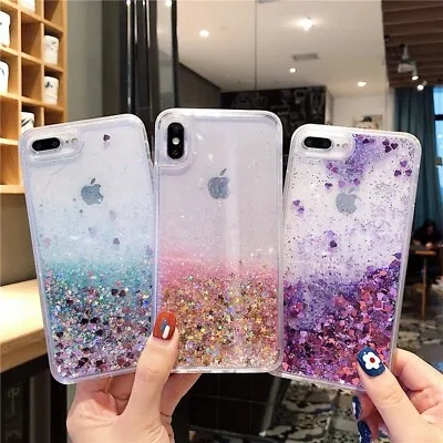 $4.98 • Buy Luquid Glitter Case For IPhone 7 8+ X XR 11 12 13 Pro Max Bling Quicksand Cover
