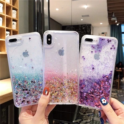 Luquid Glitter Case For IPhone 7 8+ X XR 11 12 13 Pro Max Bling Quicksand Cover • $8.98