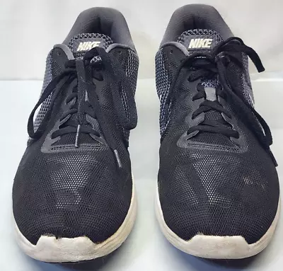 Mens Nike Revolution 3 Gray Black Running Gym Walking Jogging Shoes ~ Size 13 • $29.99