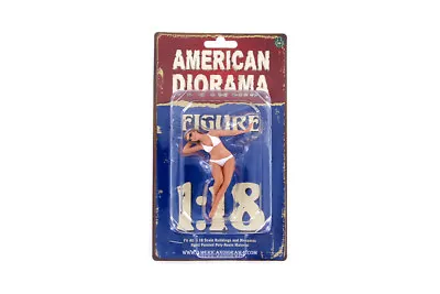 JUNE WHITE BIKINI GIRL AMERICAN DIORAMA 1:18 SCALE FEMALE GIRL 4  Figure • $8.59