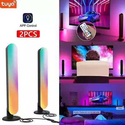 LF# 2pcs WiFi+BLE Tuya APP Control Rhythm Lamp For Alexa/Google Home Lights Deco • $49.16