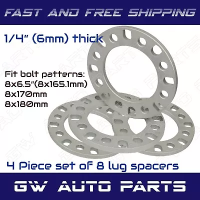 4PC 1/4  Wheel Spacers Fits All 8 Lugs Ford F250 F350 Superduty Trucks 4x4 Chevy • $29.86