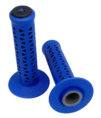 AME Old School BMX Unitron Bicycle Grips - BLUE Over BLACK • $36.99