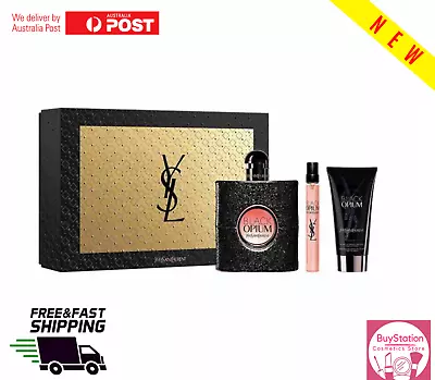 YSL Yves Saint Laurent Black Opium Eau De Parfum 90ml & Body Lotion Gift Set • $178.95