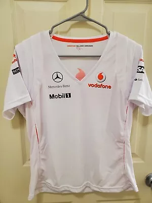 Vodafone McLaren Mercedes T-Shirt Team Jersey Formula 1 Racing Womens Large NEW • $59.99