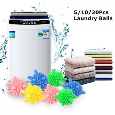 20Pc Tumble Dryer Clothes Eco Washing Machine Friendly Laundry Softener Ball 6cm • £3.89