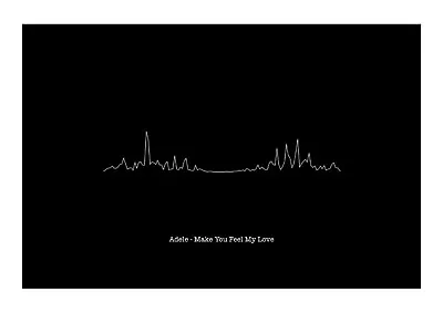 Adele - Make You Feel My Love - Heartbeat Sound Wave Art Print • £11.99