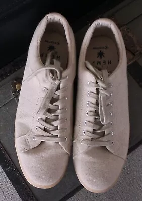 Kustom Shoes Hemp Finetime Classic Hemp Sz US 13 47 Beige Colour Great Condition • $40