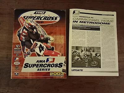 2003 WORLD SUPERCROSS GP SX Yearbook Rnd 7 Minneapolis Ricky Carmichael POSTER!! • $11