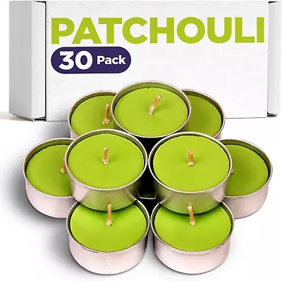 Patchouli Scented Tea Lights Candles - Patchouli Candle - 30 Pack - Colored Tea • $32.49