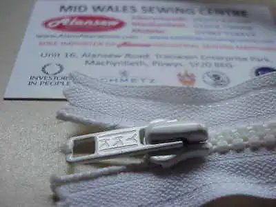 64  Top Quality White Ykk Vislon Heavy Duty Close Ended Zip • £6.75