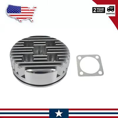 Silver CNC Round Cylinder Head For Racing 66cc 80cc Engine Motorized Bicycle • $36.99