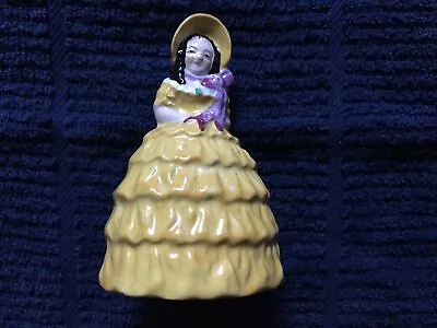 W.H Goss (Old) Yellow Figurine With A Bell Inside • £7.50
