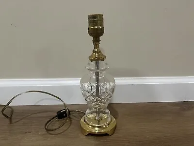 Waterford Crystal Lamp Small Urn Style Vintage Late 1990's Rare Lamp With Brass • $120