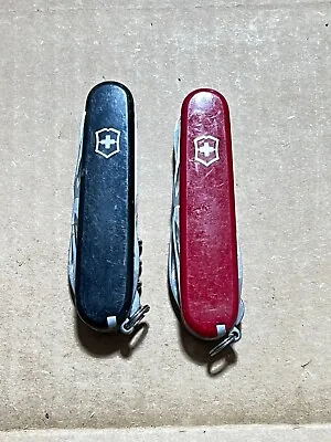 Lot Of 2 Victorinox Swiss Army Knives - Super Tinker - Climber .. • $27.99