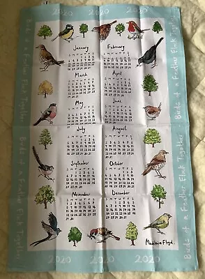 Ulster Weavers Madeleine Floyd Birds 2020 Calendar Tea Towel BNWT • £6.50