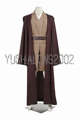 Star Wars Episode Mace Windu Jedi Knight Cosplay Halloween Costume Outfit • $159.90