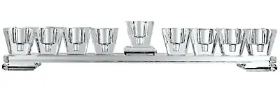 Crystal Glass Hanukkah Menorah With 9 Candle Holders Chanukah Jewish UK47567 • £38.14