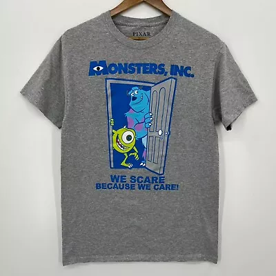 Pixar T-Shirt Adult M Gray Monsters Inc. Sulley Mike Wazowski Graphic • $5.18