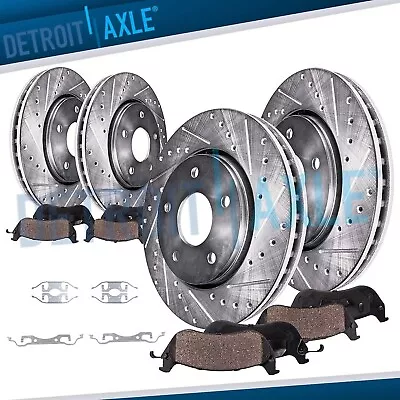 350mm Front & VENTED Rear Drilled Rotors Brake Pads For Durango Grand Cherokee • $257.82