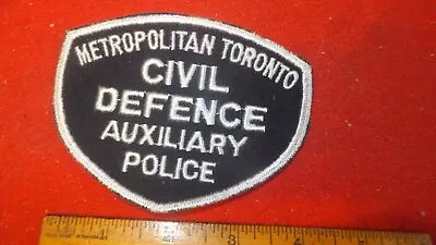 Patch - Police - Metropolitan Toronto Civil Defence Auxiliary  Ont  - Canada • $4.75