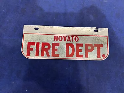 Vintage Novato California (Marin County) Fire Dept. License Plate Addition • $35