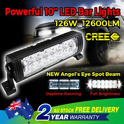 $34.95 • Buy 10 Inch 126W LED CREE 5D LENS LED Light Bar Spot Work 4WD OFFROAD Boat Driving