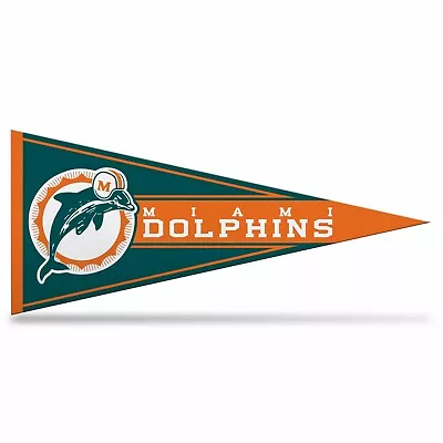 Miami Dolphins NFL Retro Mini Pennant 9 X4  New Felt Made In USA  • $2.99