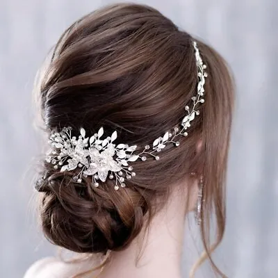 £14.97 • Buy Bridal Pearl And Crystal Hairpiece