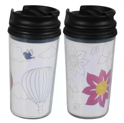 $12 • Buy 4x Customizable Photo Travel Mugs With Flip-Top Closures, 11 Oz Coffee, Tumbler
