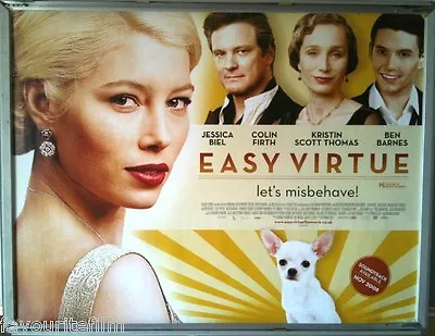 Cinema Poster: EASY VIRTUE 2008 (Quad) Jessica Biel Colin Firth Ben Barnes • £11.95