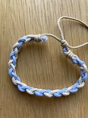 Rastaclat Adjustable Draw String Bracelet White On Blue Multicolor New Carolina • $7.99